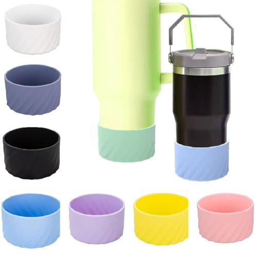 LQQDREX Silicone Bottle Boot, Bottom Protector, Silicone Boot for Stanley 40 30 oz Quencher Tumbler, Accessory Silicone Water Bottle Protector, Compatible with Stanley/Hydroflask/Iron Flask