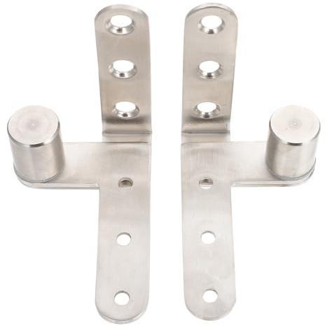 FOYTOKI Cerniere per Porte in Legno Rotanti 2 Pezzi Cerniere a Pivot in Acciaio Inossidabile Regolabili, per Armadi e Finestre Albero Nascosto Superiore e Inferiore