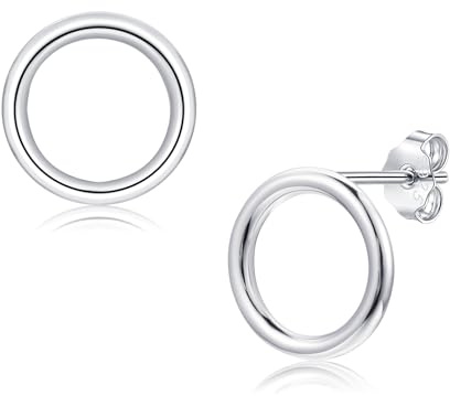 Glintara Ohrstecker Silber 925, Kreis Herz Stern Ohrringe Silber Stecker | Hypoallergene, Knorpel, Schlafen, Cubic Zirkonia, Ohrschmuck, Geburtstag, Geschenk, Leichte, Schmuck, für Damen Mädchen