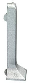 Altezza: 60 mm FUCHS angolo esterno alluminio anodizzato argento opaco