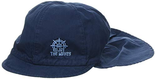 maximo Jungen Schildmütze, Nackenschutzmütze, Bindeband Mütze, Blau (Navy 48), 53
