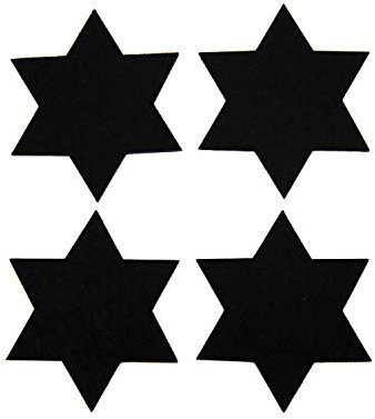 Oblique-Unique® Filzuntersetzer in Sternenform 4er Pack - Dekorativ, robust und hochwertig - Weihnachten (Schwarz)