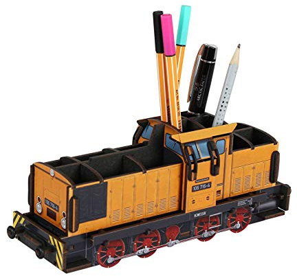 Werkhaus NEU Stiftebox Diesellok V60 Goldbroiler Güterlok orange Lok