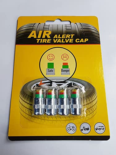 PSL Car Tire Tyre Pressure Monitor Valve Stem Caps Sensor Indicator 3 Color Eye Alert 4Pcs