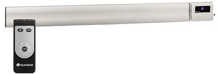 Blumfeldt Infrared Heater, 2400W Enclosed Electric Patio Heater, Remote Control, Timer, LED Display, IP44 Terrace Outdoor Heater for Garden and Home, CO2-Free Energy Efficient Garden Heaters Outdoors