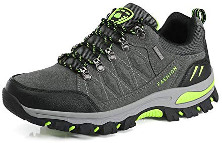 WOWEI Scarpe da Escursionismo Arrampicata Sportive All'aperto Traspiranti Trekking Sneakers da Donna Uomo,98018 Grigio,40 EU