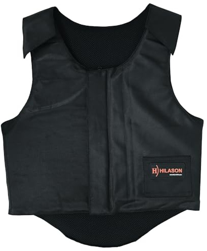 HILASON Bull Riding Vest Black Pro Rodeo Cordura | Unisex Protective