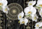 wandmotiv24 Fototapete Blüten Blumen Orchideen Mandala Wellness, XL 350 x 245 cm - 7 Teile, Wanddeko, Wandbild, Wandtapete, Abstrakt Muster M6114