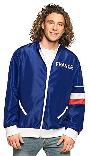 Boland - Trainingsjacke Frankreich, verschiedene Größen, für Männer, Länder, Flagge, Jogginganzug, Retro Style, Sportler, Gruppenkostüm, Weltmeisterschaft, Europameisterschaft, Mottoparty, Karneval