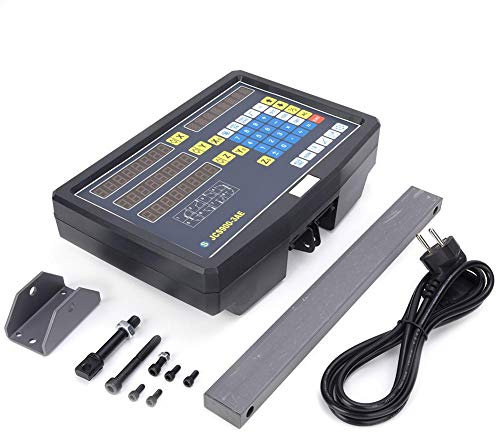 JCS900-3AE Anzeige der Ausleseskala 0~3020 mm DC5V 1 m/s TTL-Fräsmaschine Encoder Nr. Anzeige Tabelle 1 (Zubehör mit zufälligen Farben)(EU-Stecker)