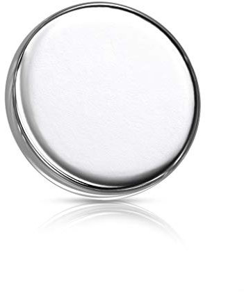Paula & Fritz® Aufsatz-Dermal Anchor Platte Silber 316L Chirurgenstahl Größe 2 mm Gewinde 1,2 mm Haut-Anker Skin Diver Implantat Bodypiercing