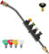 Prolunga per Lancia Idropulitrice compatibili con LAVOR, Parkside con 5 Ugelli Angolati Regolabili, Accessori per Lancia Idropulitrice per Lavaggio Auto, Pistola a Spruzzo, 30 gradi, 35cm