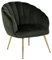 AC Design Furniture Denise Relaxsessel, H: 81 x B: 76 x T: 76 cm, Dunkelgrün, Stoff/Chrom, 1 Stk.