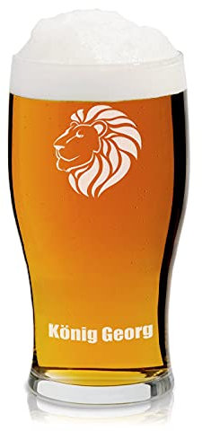 Maverton Bierglas mit Gravur - personalisierter Bierkrug - 570 ml - Geburtstagsgeschenk für Männer - Geschenkidee für Bierfreunde - personalisierte Geschenke Herren