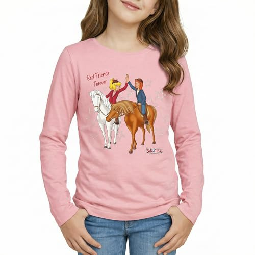 Bibi und Tina Langarm-Shirt Longsleeve T-Shirt Kinder Mädchen Oberteil (DE/NL/SE/PL, Numerisch, 110, Regular)