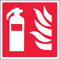 V Safety Apparecchiatura antincendio ecologica, logo estintore, 100 x 100 mm