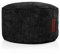 Green Bean Pouf-Kissen 45x25cm mit EPS-Perlen Füllung & Cordstoff Bodenkissen Liegekissen Sitzkissen Sitzhocker Sessel Kinder Erwachsene Stoff Hocker Ablage Schwarz
