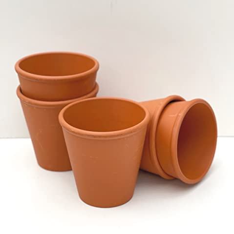 Spang Terracotta Long Tom Plant Pots 14cm W x 14cm H (ROS14) Pack of 5 & 10) (3)