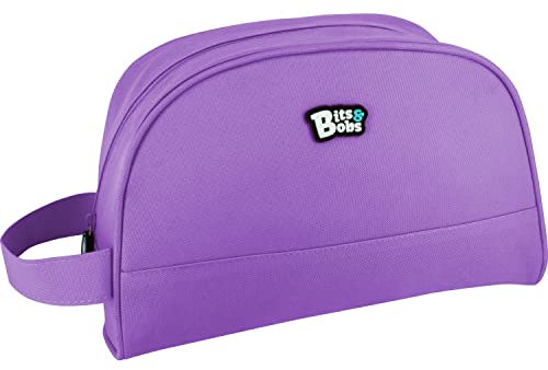 Grafoplás Bits & Bobs Trousse Ronde avec poignée latérale, 26 x 15 x 12 cm, Violet, 26x15x12cm, Trousse de Toilette Ronde avec poignée sur Le côté