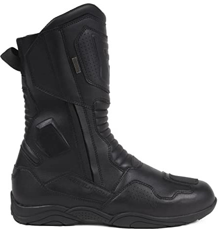 REBELHORN Compass Stivali da Moto Compass Membrana SympaTex Protezione Tallone e Caviglia e Punta Irrigidita Suola antiscivolo Due Cerniere Lunghe