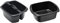 Addis 516932 Utility Cleaning Caddy with Twin Compartment and Handle, Black, 32 x 38.5 x 20 cm & Rectangular Washing Up Bowl, Soft Black, 9.5 Litre