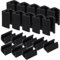 Cionyce Stuhlbeinschoner, rechteckige Stuhlklemme, Kunststoff, Möbelfüße, U-Form, Stuhlbein-Clips, 14 mm, Schutz für Stuhlbeine, Schwarz, 24 Stück