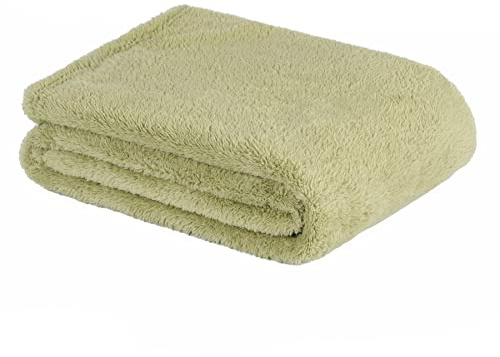 Brentfords Teddy Fleece Blanket Large Throw Over Bed Plush Super Soft Warm Sofa Bedspread, Sage - 200 x 240cm