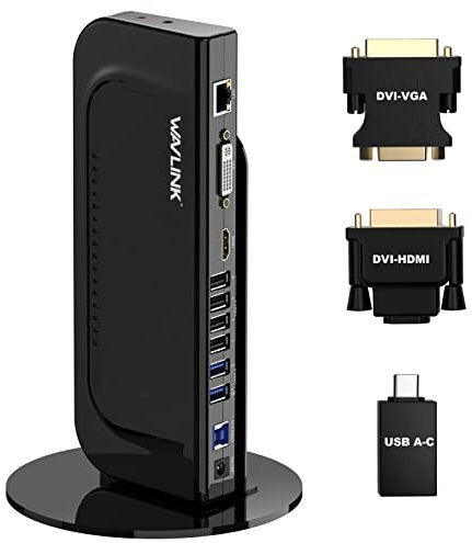 WAVLINK 13-in-1 USB 3.0 Universal Laptop Docking Station,USB-C Hub Dual Monitor per M1/M2 Mac, Windows, Thunderbolt 3&4, USB4