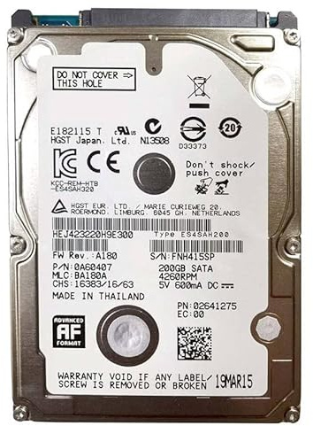 MIDTY 98% HDD für Hgst 200GB SATA 2Gb/s 8MB 4200RPM für interne HDD für Notebook HDD für HEJ423220H9E300
