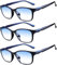 Eyglajdd Lesebrille für Herren Damen Matt Finish,TR90 leicht Lesehilfe Blaulichtfilter Brille 3er-Pack Blau +2,0