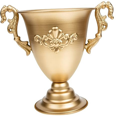 Warmhm Urne Blument? Terracotta Blumentopf Trompetenvase Bodenvase Groß 70cm Kranzständer Goldene Blumenvase Tischdekoration Bodenvase Groß 100cm Pitcher Vase Ornamente Eisen Metall