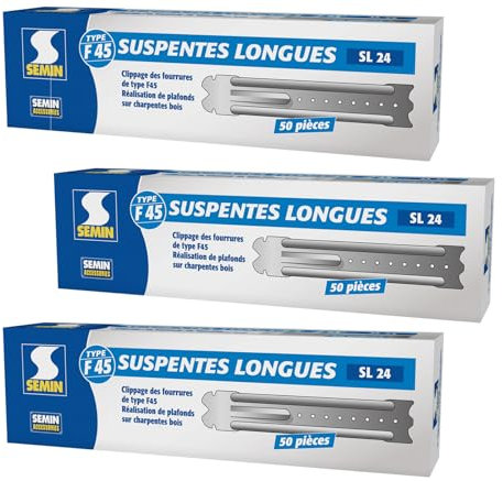 Suspentes Longues 240 mm F45 Semin, Boite de 50 (lot de 3)
