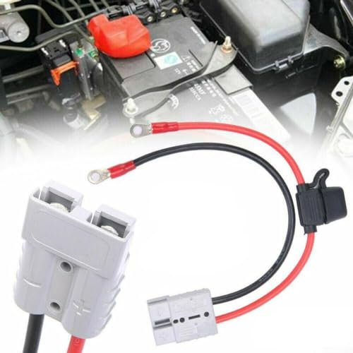 Batterie-Verbindungskabel, 50 A, 600 V, 8 für AWG+, mit M8-Klemmen, Verkabelungsset, 6 m, für Anderson Typ Batteriekabel, Schnellanschluss (1 m)