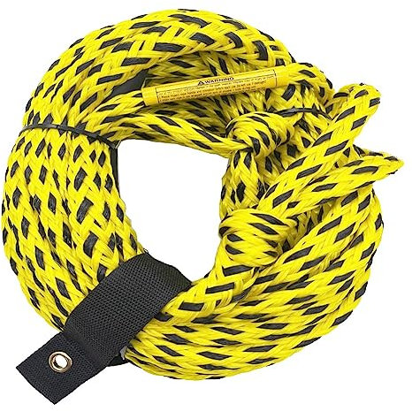 Corde de ski nautique robuste pour 1 à 3 personnes pour tubes remorquables, corde de remorquage pour genouillère
