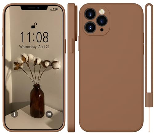 WXX iPhone 11 Pro Max Hülle Silikon Case, Handyhülle iPhone 11 Pro Max Dünn Slim mit Microfiber, Kratzfeste Rundumschutz Case Hülle für iPhone 11 Pro Max 6.5'' 2019 Braun