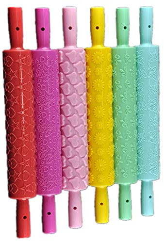 Garneck 1stk Nudelholz Für Kuchen Fondant-dekorationswerkzeug Geprägtes Nudelholz Sugarcraft Kuchendekorationswerkzeug Backwerkzeug Drucken