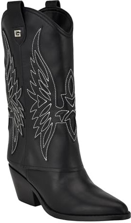 Guess Stivali da donna Raegan Western, Nero 001., 38.5 EU