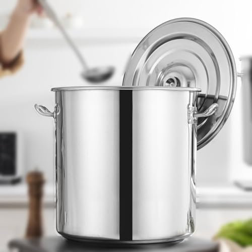 Cacerola grande, 108L/ 11L/ 13L/ 160L/ 20L/ 25L/ 26,5L/ 30L/ 35L/ 39L/ 45L/ 5,5L/ 56L/ 65L/ 72L/ 90L Olla de acero inoxidable con tapa(30L D: 35CM X H: 35CM)