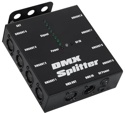XLR DMX Splitter, 8-K Wireless DMX 512 Signalverstärker, 3-poliger Ausgang, DMX-Sender, Empfänger für Disco-Party, LED-Bühnenbeleuchtung, Weihnachten und Halloween