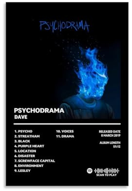 Hualishup Dave Musikalbum, Psychodrama-Poster, dekoratives Gemälde, Leinwand, Wandposter und Kunstdruck, moderne Familienschlafzimmer-Dekoration, Poster, 30 x 45 cm