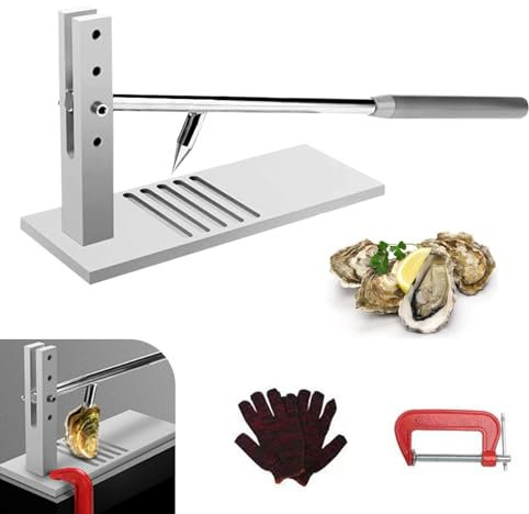 Ysislybin Oyster Shucker, Edelstahl Oyster Opener Tool Set, Profi Austernöffner Set mit 2 Austernmesser und Handschuh Meeresfrüchte Werkzeug, für Restaurant und Häuser, Meeresfrüchte Werkzeuge
