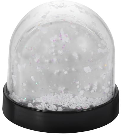 VOSAREA Foto Schneekugel Fotorahmen Mini Schneekugel mit Bildeinsätzen, personalisiert Foto-schneekugel DIY Schneekugeln Schwarzer Sockel B: 9 cm H 8,5 cm