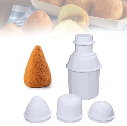 Set di stampi per palline di riso fai da te 3 in 1 multiuso arancini Maker a forma di sfera di riso, forma di onigiri, forma per palline di riso (cilindro, cono, rotondo)