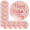 10 Pcs Happy Mother's Day Cake Topper, Acrylic Round Mothers Day Cupcake Topper, Mother's Day Acrylic Cupcake Toppers, Mothers Day Cupcake Topper for Mom Birthday Party Decorations (Rose Gold)
