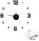 Annlpoy DIY 3D Silent Motion Wall Clock Modern Design Digital Wall Clock,Selbstklebende Uhr wanduhr DIY acryl wanduhr modern,Dekoration für Küche, Wohnzimmer, Schlafzimmer - Einfache Montage, Schwarz