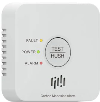 Cprotect TCS0201A Carbon Monoxide Detector – 10-Year Sealed Battery, Easy Activation, Loud 85dB Alarm, EN50291-1:2018 Certified, Reliable CO Safety for Home & Office