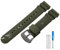 CACVGVMGTW Accessoires en Silicone for Seiko No. 5 SKX 007, petit Mm blanc, boîte de plongée, remplacement du bracelet de montre(Green(SW)-Black)