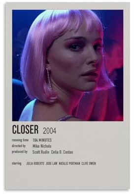 Closer Posters Ästhetische Wandkunst, Leinwand, Vintage-Poster, dekoratives Gemälde für Wohnzimmer, Schlafzimmer, Dekoration, 30 x 45 cm, ungerahmter Stil