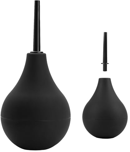 224 ML Silicone Douche Enema Kit, Anal Douche, Ergonomic Enema Bulb, Vaginal Douches Ideal, Safe Comfortable Rubber Washing Cleaning Douches Kit, Easy-to-Use Comfortable Cleansing