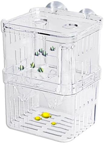 Aquarium Zuchtbox – Acryl Brutkasten Inkubator Fischzucht Becken, Teiler Abtrennung Für Laich Jungfische Verletzte Fische, Aquarien Aufzucht Station | Akklimatisierungsbox Kindergarten Quarantäne Behä